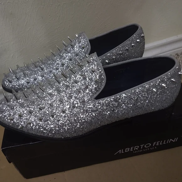silver glitter mens dress shoes Shop Stacy Adams Gray Shoes main image 1